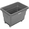 Global Industrial 6 Bushel Plastic Bulk Box Truck, Steel Chassis Base, Gray, 33-2/5L x 23W x 24-1/2H 800310GY - alternate 2